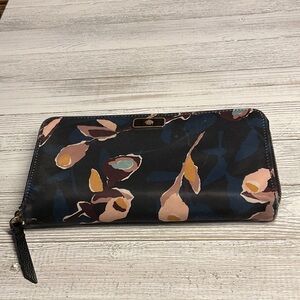 Kate Spade Wallet Paper Rose Floral Large Continental Organizer Zip Around